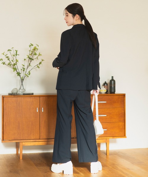 2025新作》【洗える/パンツスーツ】ワンボタンテーラードジャケット