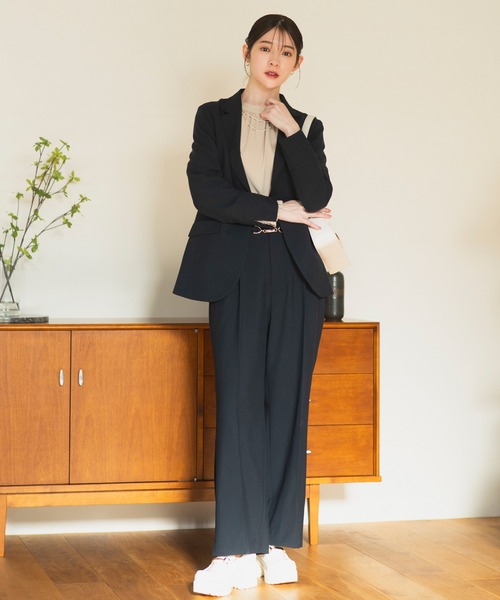 CELEN ジャケットパンツセットアップ スーツ セール】《2025新作》【洗える/パンツスーツ】ワンボタン