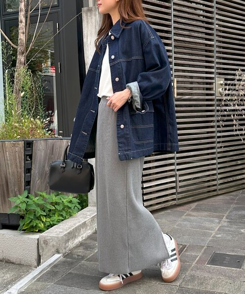 DISCOAT（ディスコート）の「リブナロースカート（スカート・レディース・アイボリー/ブラック/グレー/ブラウン/チャコールグレー・MEDIUM/SMALL/LARGE）」の10枚目の写真