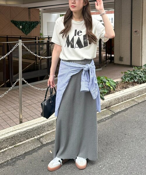 DISCOAT（ディスコート）の「リブナロースカート（スカート・レディース・アイボリー/ブラック/グレー/ブラウン/チャコールグレー・MEDIUM/SMALL/LARGE）」の17枚目の写真