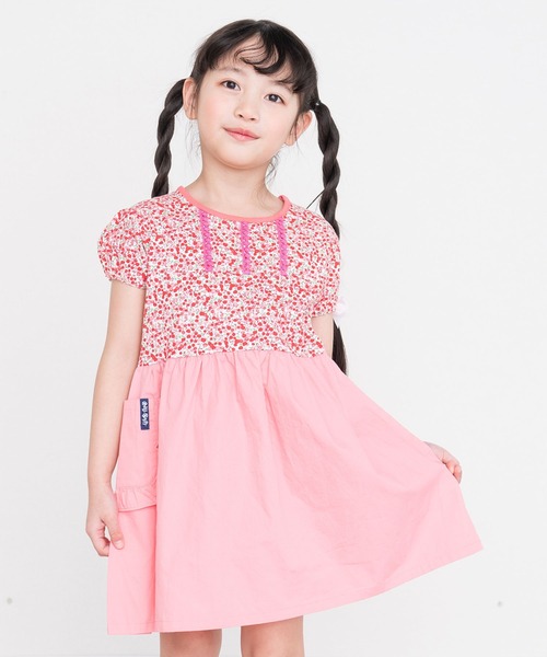 RAGMART（ラグマート）の「フラワープリントワンピース（ワンピース・キッズ・オレンジ/ピンク・120cm/100cm/110cm/130cm）」の2枚目の写真