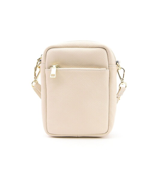 COOCO（クーコ）の「【牛革】シュリンクレザー縦型ミニショルダーバッグ（ショルダーバッグ・レディース・ライトピンク/レッド系/ブラック/シルバー/グレー/ブルー/オフホワイト/パープル/グリーン/ブラウン/レッド/ブラウン系1・FREE）」の13枚目の写真