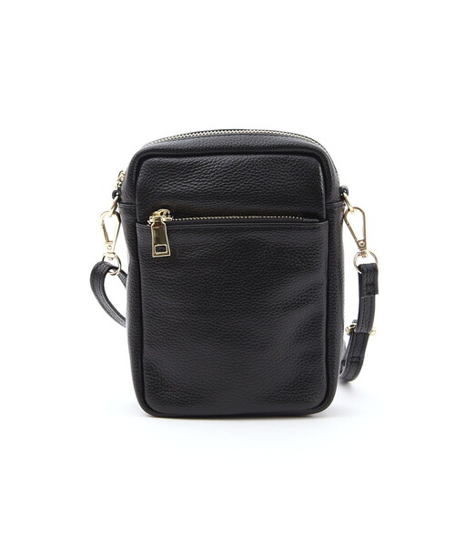 COOCO（クーコ）の「【牛革】シュリンクレザー縦型ミニショルダーバッグ（ショルダーバッグ・レディース・ライトピンク/レッド系/ブラック/シルバー/グレー/ブルー/オフホワイト/パープル/グリーン/ブラウン/レッド/ブラウン系1・FREE）」の14枚目の写真