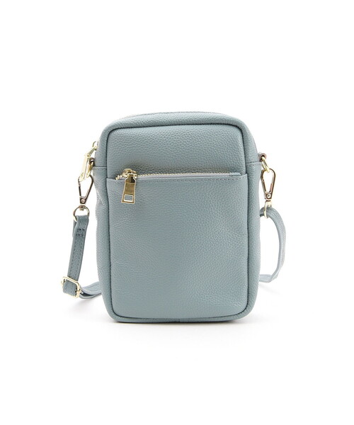 COOCO（クーコ）の「【牛革】シュリンクレザー縦型ミニショルダーバッグ（ショルダーバッグ・レディース・ライトピンク/レッド系/ブラック/シルバー/グレー/ブルー/オフホワイト/パープル/グリーン/ブラウン/レッド/ブラウン系1・FREE）」の21枚目の写真