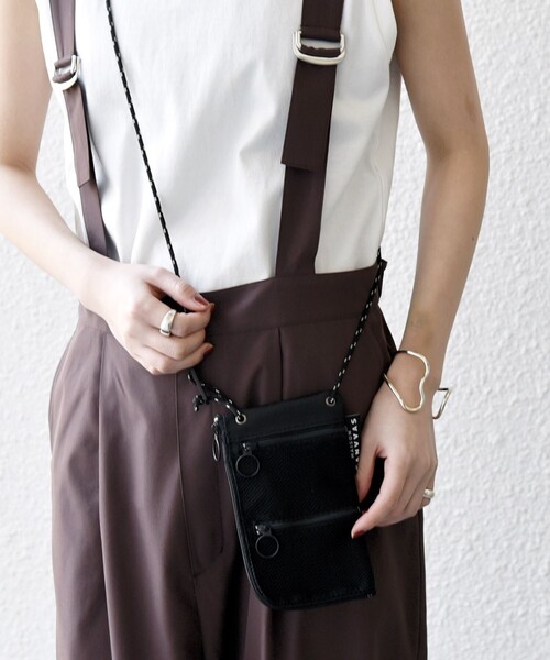 MAISON CANVVAS（メゾンキャンバス）の「【SHIPS any別注】MAISON CANVVAS: メッシュ ウォレット マルチ ショルダーポーチ◇（ショルダーバッグ・メンズ・ブラック/オレンジ/ネイビー/ベージュ/ライトグリーン・ONE SIZE）」の2枚目の写真