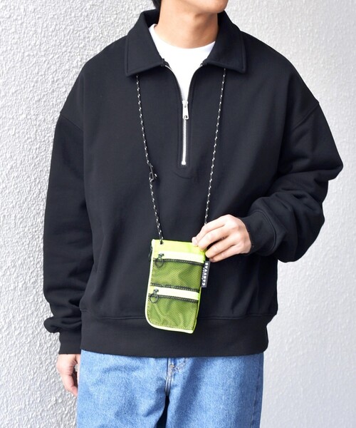 MAISON CANVVAS（メゾンキャンバス）の「【SHIPS any別注】MAISON CANVVAS: メッシュ ウォレット マルチ ショルダーポーチ◇（ショルダーバッグ・メンズ・ブラック/オレンジ/ネイビー/ベージュ/ライトグリーン・ONE SIZE）」の21枚目の写真