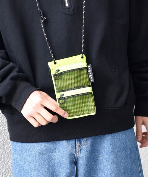 MAISON CANVVAS（メゾンキャンバス）の「【SHIPS any別注】MAISON CANVVAS: メッシュ ウォレット マルチ ショルダーポーチ◇（ショルダーバッグ・メンズ・ブラック/オレンジ/ネイビー/ベージュ/ライトグリーン・ONE SIZE）」の22枚目の写真