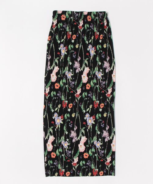 wee9s（ウィークス）の「daily daily super stretch flower pleats skirt（スカート・レディース・アイボリー/ブラック・LONG/FREE）」の4枚目の写真