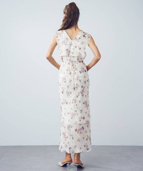 ラメストライプブーケワンピース（ワンピース）｜ME COUTURE（ミー