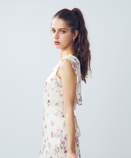 ラメストライプブーケワンピース（ワンピース）｜ME COUTURE（ミー