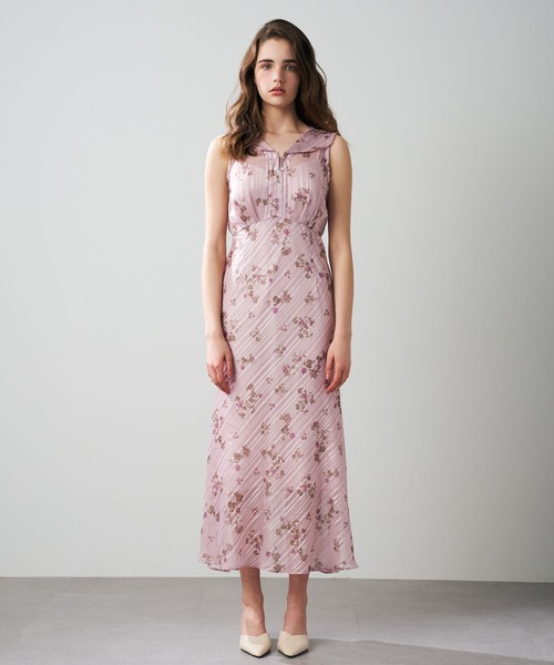 DEICY MECOUTURE ラメストライプブーケワンピース ラメストライプブーケワンピース（ワンピース）｜ME COUTURE（ミー