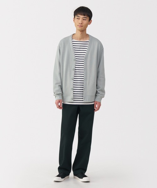 無印良品（ムジルシリョウヒン）の「紳士　洗いざらしチノワイドパンツ（チノパンツ・メンズ・ダークベージュ/カーキ系/ブラック・73/76/82/85/79）」の4枚目の写真