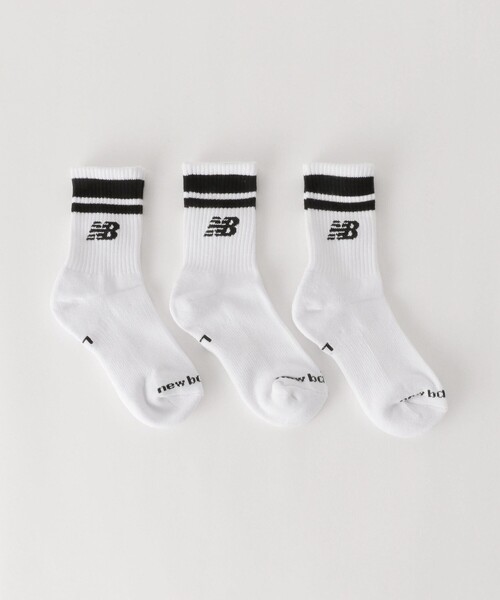 NEW BALANCE（ニューバランス）の「＜New Balance＞ライン ソックス3P / キッズ  18cm-24cm（ソックス/靴下・キッズ・ブラック/その他1・M(18-21cm)/L(21-24cm)）」の2枚目の写真