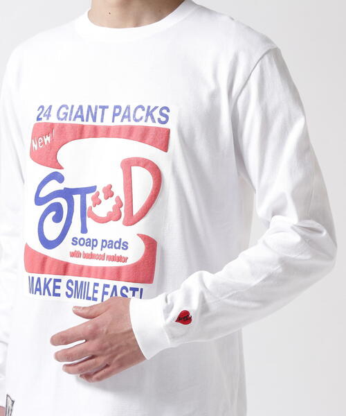 STUD MUFFIN（スタッドマフィン）の「STUD MUFFIN/スタッドマフィン/Stud Make Smaile Fast！L/S Tee（Tシャツ/カットソー・メンズ・ホワイト/ブラック・3/2/4）」の11枚目の写真
