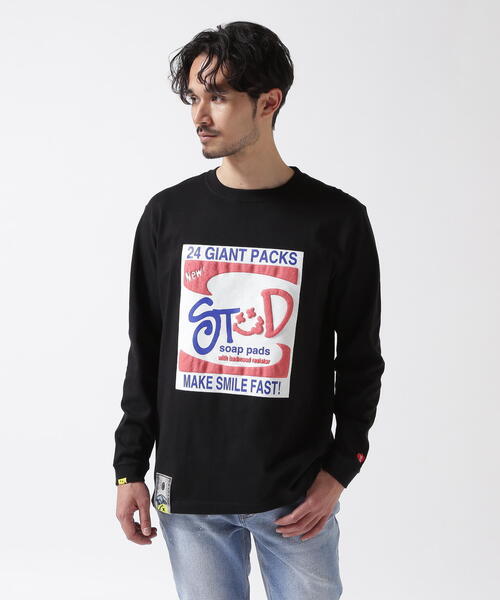 STUD MUFFIN（スタッドマフィン）の「STUD MUFFIN/スタッドマフィン/Stud Make Smaile Fast！L/S Tee（Tシャツ/カットソー・メンズ・ホワイト/ブラック・3/2/4）」の2枚目の写真
