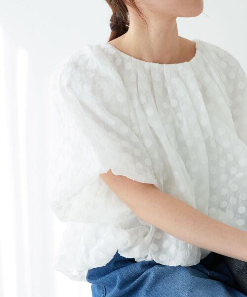 ブラウス シャツ TORRAZZO DONNA ドットバルーンブラウス レディース セール】TORRAZZO DONNA ドットバルーンブラウス（シャツ