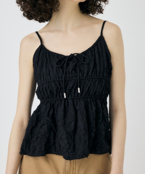 MOUSSY マウジー　M_ EMBROIDERY キャミソール MOUSSY HALTER KNIT キャミ BLK -靴＆ファッション通販 ロコンド