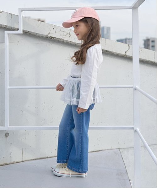 Lycee mine（リセマイン）の「【大好評につき再入荷】【2way】衿にもなるチュール巻きスカート（スカート・キッズ・オフホワイト/ブラック・F）」の9枚目の写真