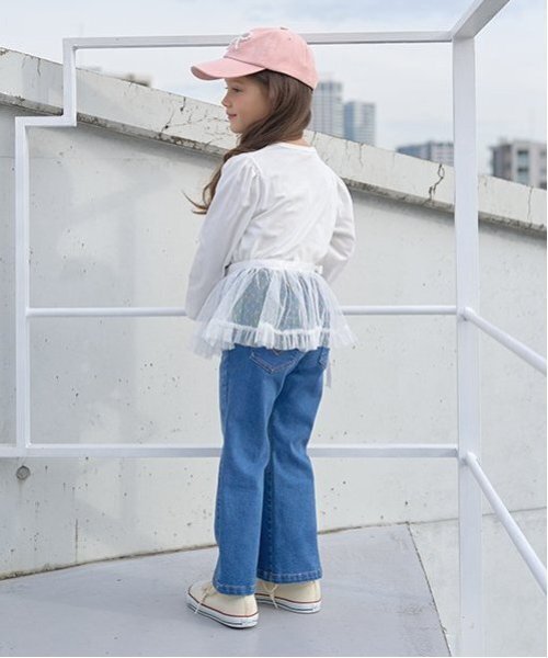 Lycee mine（リセマイン）の「【大好評につき再入荷】【2way】衿にもなるチュール巻きスカート（スカート・キッズ・オフホワイト/ブラック・F）」の10枚目の写真