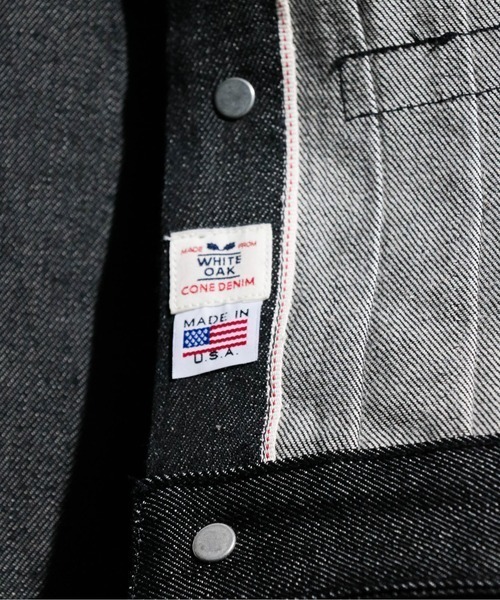 PENNEYS(ぺニーズ)の「PENNEY'S FOREMOST / ペニーズフォアモスト PLEATS JACKET 1ST RIGID リジッド ブラックデニム デニムジャケット(デニムジャケット・メンズ・ブラック・44/42)」の9枚目の写真