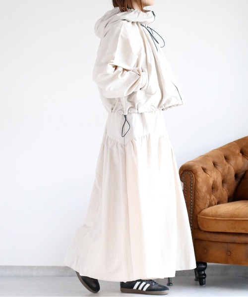 cepo(セポ)の「〈セットアップ可能〉グログランフレアースカート(スカート・レディース・グレー/ブラック/オフホワイト・M)」の16枚目の写真