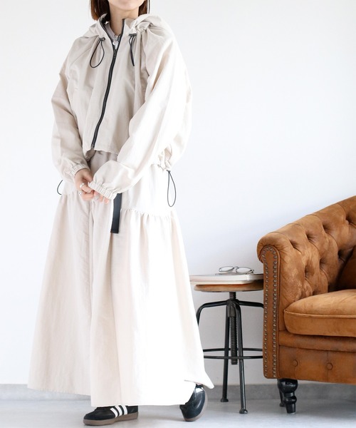 cepo(セポ)の「〈セットアップ可能〉グログランフレアースカート(スカート・レディース・グレー/ブラック/オフホワイト・M)」の17枚目の写真