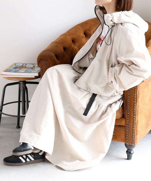 cepo(セポ)の「〈セットアップ可能〉グログランフレアースカート(スカート・レディース・グレー/ブラック/オフホワイト・M)」の19枚目の写真