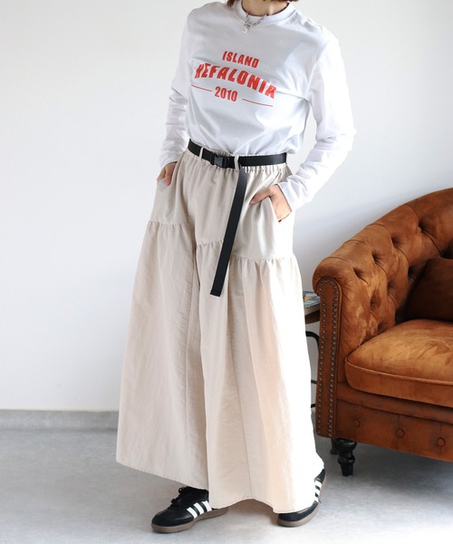 cepo(セポ)の「〈セットアップ可能〉グログランフレアースカート(スカート・レディース・グレー/ブラック/オフホワイト・M)」の10枚目の写真