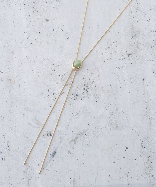 THE SHOP TK （ザ ショップ ティーケー ）の「カラービジューラリエット（ネックレス・レディース・クリア/グリーン系/ゴールド系/ゴールド系1/シルバー系/シルバー系1・00）」の2枚目の写真