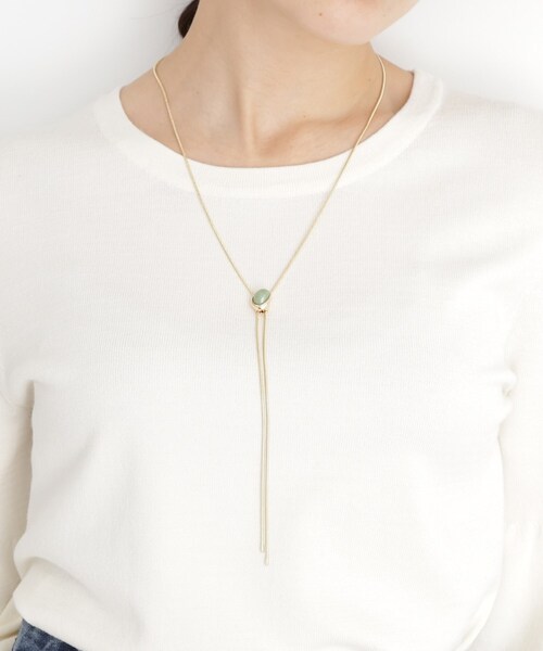 THE SHOP TK （ザ ショップ ティーケー ）の「カラービジューラリエット（ネックレス・レディース・クリア/グリーン系/ゴールド系/ゴールド系1/シルバー系/シルバー系1・00）」の10枚目の写真