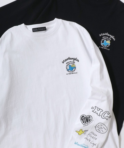 Mark Gonzales(マーク・ゴンザレス)の「2026AW MARK GONZALES/マークゴンザレス オーバーサイズ ワンポイント刺繍 袖プリント バックプリント ロングスリーブTシャツ レディース メンズ(Tシャツ/カットソー・メンズ・ホワイト系その他3/ホワイト系その他/ホワイト/ブラック系その他/ホワイト系その他2/ブラック系その他3/ブラック/ブラック系その他2/ホワイト系その他4/ブラック系その他5/ホワイト系その他5/ブラック系その他4/ブラック系その他6/ホワイト系その他6/ブラウン系その他/ブラック系その他7・M/L/LL)」の5枚目の写真