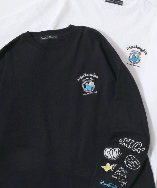 Mark Gonzales(マーク・ゴンザレス)の「2026AW MARK GONZALES/マークゴンザレス オーバーサイズ ワンポイント刺繍 袖プリント バックプリント ロングスリーブTシャツ レディース メンズ(Tシャツ/カットソー・メンズ・ホワイト系その他3/ホワイト系その他/ホワイト/ブラック系その他/ホワイト系その他2/ブラック系その他3/ブラック/ブラック系その他2/ホワイト系その他4/ブラック系その他5/ホワイト系その他5/ブラック系その他4/ブラック系その他6/ホワイト系その他6/ブラウン系その他/ブラック系その他7・M/L/LL)」の12枚目の写真