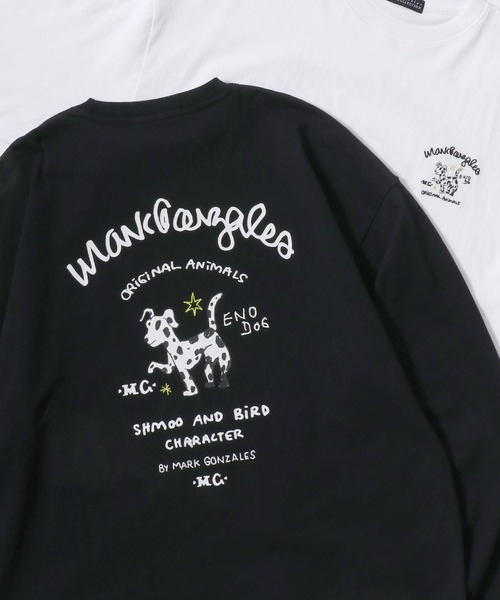 Mark Gonzales(マーク・ゴンザレス)の「2026AW MARK GONZALES/マークゴンザレス オーバーサイズ ワンポイント刺繍 袖プリント バックプリント ロングスリーブTシャツ レディース メンズ(Tシャツ/カットソー・メンズ・ホワイト系その他3/ホワイト系その他/ホワイト/ブラック系その他/ホワイト系その他2/ブラック系その他3/ブラック/ブラック系その他2/ホワイト系その他4/ブラック系その他5/ホワイト系その他5/ブラック系その他4/ブラック系その他6/ホワイト系その他6/ブラウン系その他/ブラック系その他7・M/L/LL)」の9枚目の写真