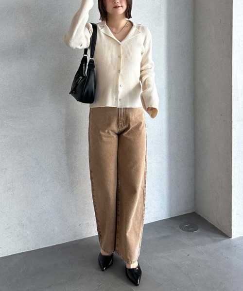 archives（アルシーヴ）の「カラーストレートデニム（デニムパンツ・レディース・ベージュ・SMALL/MEDIUM）」の10枚目の写真