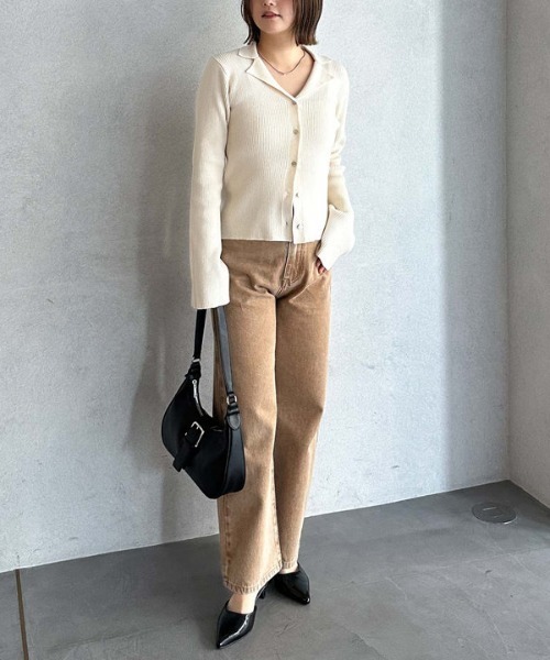 archives（アルシーヴ）の「カラーストレートデニム（デニムパンツ・レディース・ベージュ・SMALL/MEDIUM）」の11枚目の写真