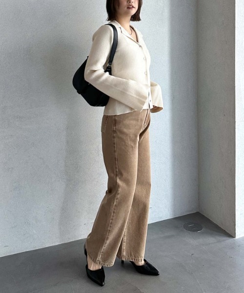 archives（アルシーヴ）の「カラーストレートデニム（デニムパンツ・レディース・ベージュ・SMALL/MEDIUM）」の12枚目の写真