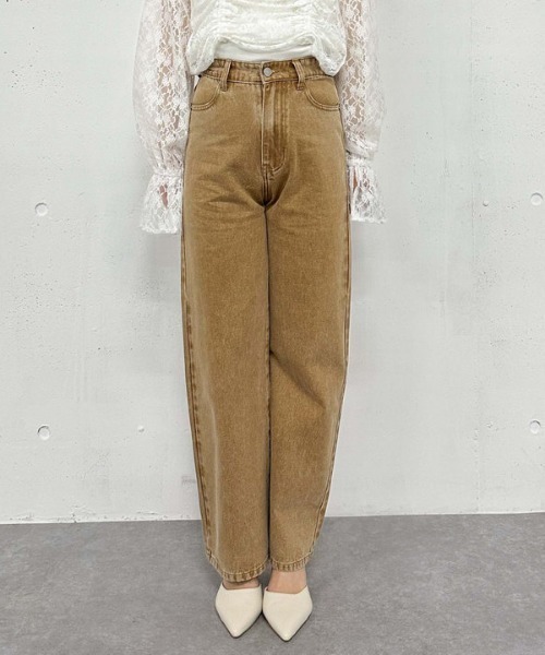 archives（アルシーヴ）の「カラーストレートデニム（デニムパンツ・レディース・ベージュ・SMALL/MEDIUM）」の13枚目の写真