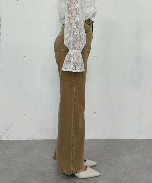 archives（アルシーヴ）の「カラーストレートデニム（デニムパンツ・レディース・ベージュ・SMALL/MEDIUM）」の14枚目の写真