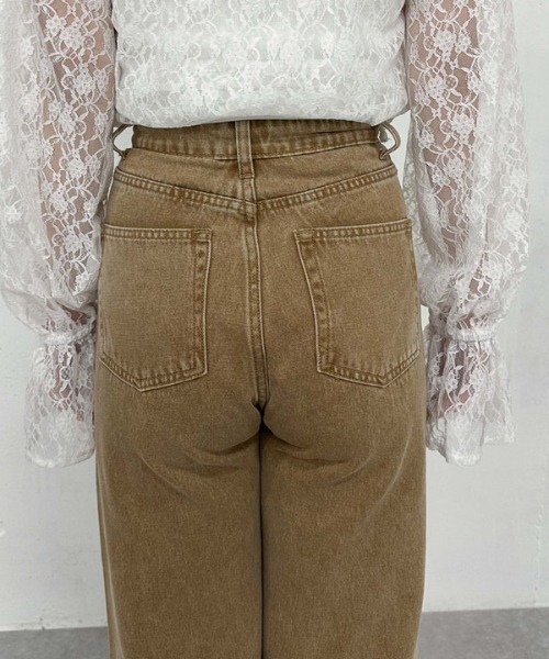 archives（アルシーヴ）の「カラーストレートデニム（デニムパンツ・レディース・ベージュ・SMALL/MEDIUM）」の17枚目の写真