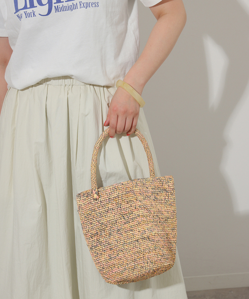 MADE IN MADA(メイドインマダ)の「【MADE IN MADA /メイドインマダ】 NAIVO BAG:ハンドバッグ(かごバッグ・レディース・ピンク・FREE)」の2枚目の写真