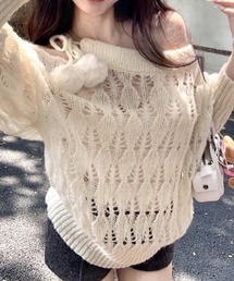 透けるニット