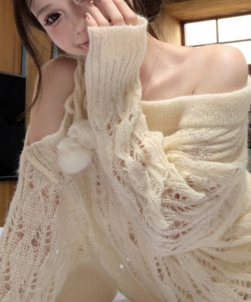 セール】透けるニット（ニット/セーター）｜Achic（アシック）の