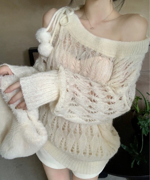 セール】透けるニット（ニット/セーター）｜Achic（アシック）の