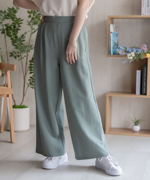NAVY（ネイビー）の「nAvy SARARI ワイドパンツ（その他パンツ・レディース・グリーン/オレンジ/ブラック/ライトベージュ/チャコールグレー・L/M）」の4枚目の写真