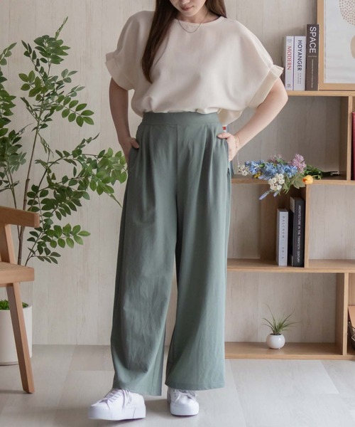NAVY（ネイビー）の「nAvy SARARI ワイドパンツ（その他パンツ・レディース・グリーン/オレンジ/ブラック/ライトベージュ/チャコールグレー・L/M）」の17枚目の写真