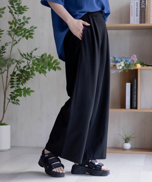 NAVY（ネイビー）の「nAvy SARARI ワイドパンツ（その他パンツ・レディース・グリーン/オレンジ/ブラック/ライトベージュ/チャコールグレー・L/M）」の11枚目の写真