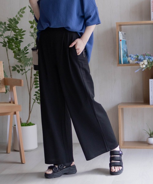 NAVY（ネイビー）の「nAvy SARARI ワイドパンツ（その他パンツ・レディース・グリーン/オレンジ/ブラック/ライトベージュ/チャコールグレー・L/M）」の12枚目の写真