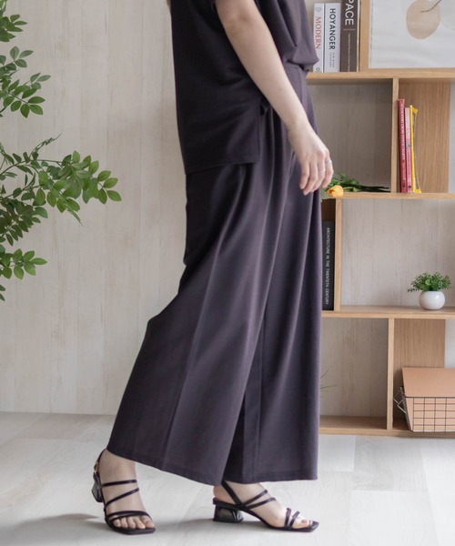NAVY（ネイビー）の「nAvy SARARI ワイドパンツ（その他パンツ・レディース・グリーン/オレンジ/ブラック/ライトベージュ/チャコールグレー・L/M）」の8枚目の写真