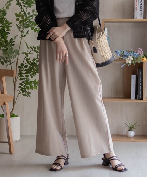 NAVY（ネイビー）の「nAvy SARARI ワイドパンツ（その他パンツ・レディース・グリーン/オレンジ/ブラック/ライトベージュ/チャコールグレー・L/M）」の15枚目の写真