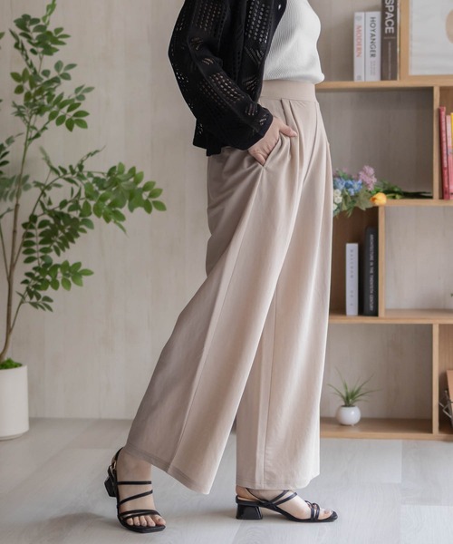 NAVY（ネイビー）の「nAvy SARARI ワイドパンツ（その他パンツ・レディース・グリーン/オレンジ/ブラック/ライトベージュ/チャコールグレー・L/M）」の16枚目の写真